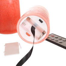 Load image into Gallery viewer, CEDAR HOME Flameless Candles LED Battery Powered Pillar Tealight Real Scented Wax with Remote, Pack of 3, Red