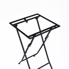 Load image into Gallery viewer, CEDAR HOME Side Table Outdoor Garden Patio Metal Accent Desk with Square Hand Painted Glass, Blue