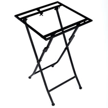 Load image into Gallery viewer, CEDAR HOME Side Table Outdoor Garden Patio Metal Accent Desk with Square Hand Painted Glass, Teal