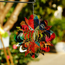 Load image into Gallery viewer, CEDAR HOME Wind Spectrum Spinner Outdoor Hanging Metal Sculpture Garden Figurine Decor Art Ornament for Lawn Yard Patio 10", Rainbow Geo
