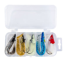 Load image into Gallery viewer, GemanFish Soft Lead Fish Set Kit Lots, Best Choice for Fishing Lures Baits Tackle Set for Freshwater Trout Bass Salmon-Include Vivid Spinner Baits, Crank baits Lures Pack of 5