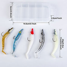 Load image into Gallery viewer, GemanFish Soft Lead Fish Set Kit Lots, Best Choice for Fishing Lures Baits Tackle Set for Freshwater Trout Bass Salmon-Include Vivid Spinner Baits, Crank baits Lures Pack of 5