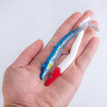 Load image into Gallery viewer, GemanFish Soft Lead Fish Set Kit Lots, Best Choice for Fishing Lures Baits Tackle Set for Freshwater Trout Bass Salmon-Include Vivid Spinner Baits, Crank baits Lures Pack of 5