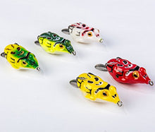 Load image into Gallery viewer, GemanFish Fishing Lures Top Water Floating Weedless Lure Hollow Frog Fishing Lures Soft Top Water Baits with Tackle Box for Bass Snake Head Saltwater Freshwater Fishing