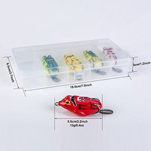 Load image into Gallery viewer, GemanFish Fishing Lures Top Water Floating Weedless Lure Hollow Frog Fishing Lures Soft Top Water Baits with Tackle Box for Bass Snake Head Saltwater Freshwater Fishing