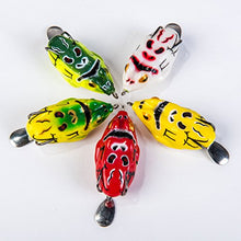 Load image into Gallery viewer, GemanFish Fishing Lures Top Water Floating Weedless Lure Hollow Frog Fishing Lures Soft Top Water Baits with Tackle Box for Bass Snake Head Saltwater Freshwater Fishing