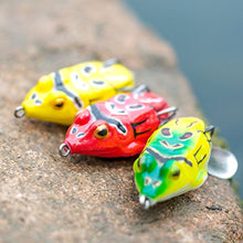 Load image into Gallery viewer, GemanFish Fishing Lures Top Water Floating Weedless Lure Hollow Frog Fishing Lures Soft Top Water Baits with Tackle Box for Bass Snake Head Saltwater Freshwater Fishing